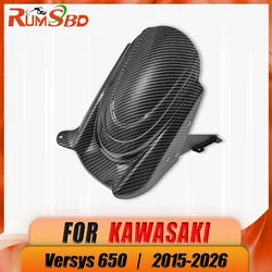 Rear Fender Mudguard for Kawasaki Versys 650 2015-2026 2025 2024 2023 2022 Carbon Fiber Grain Wheel Cover Tire Splash Mud Guard