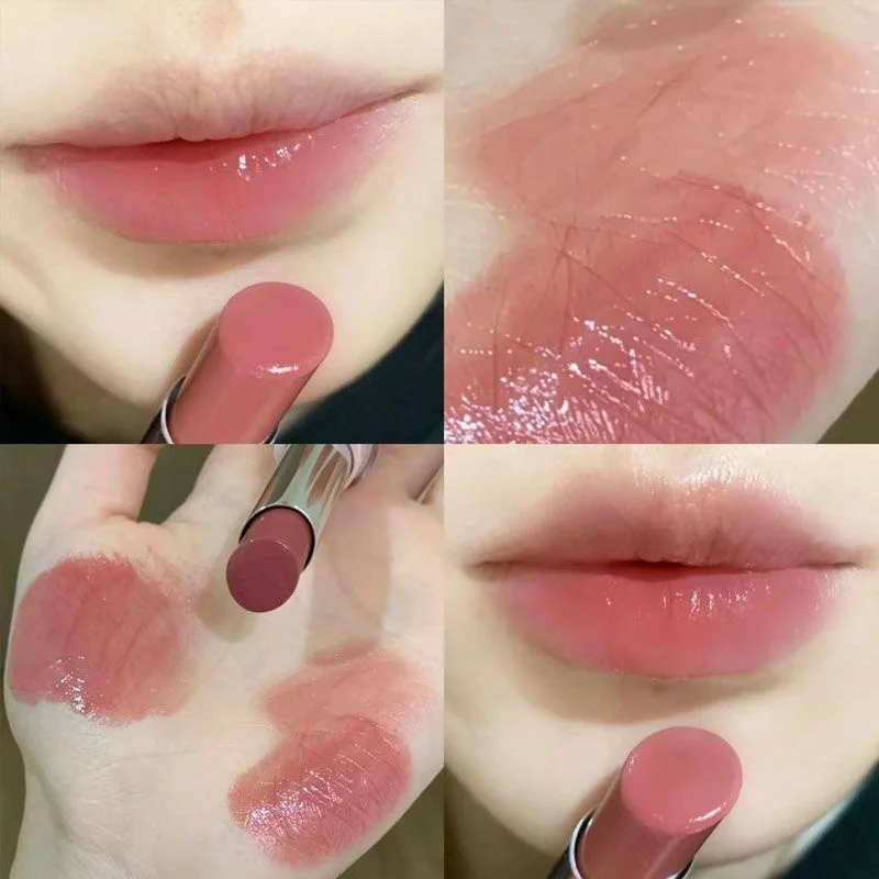 Water Gloss Mirror Lipstick Crystal Jelly Transparent Lip Gloss Moisturizing Lasting Solid Lip Stick Nude Tint Korean Makeup