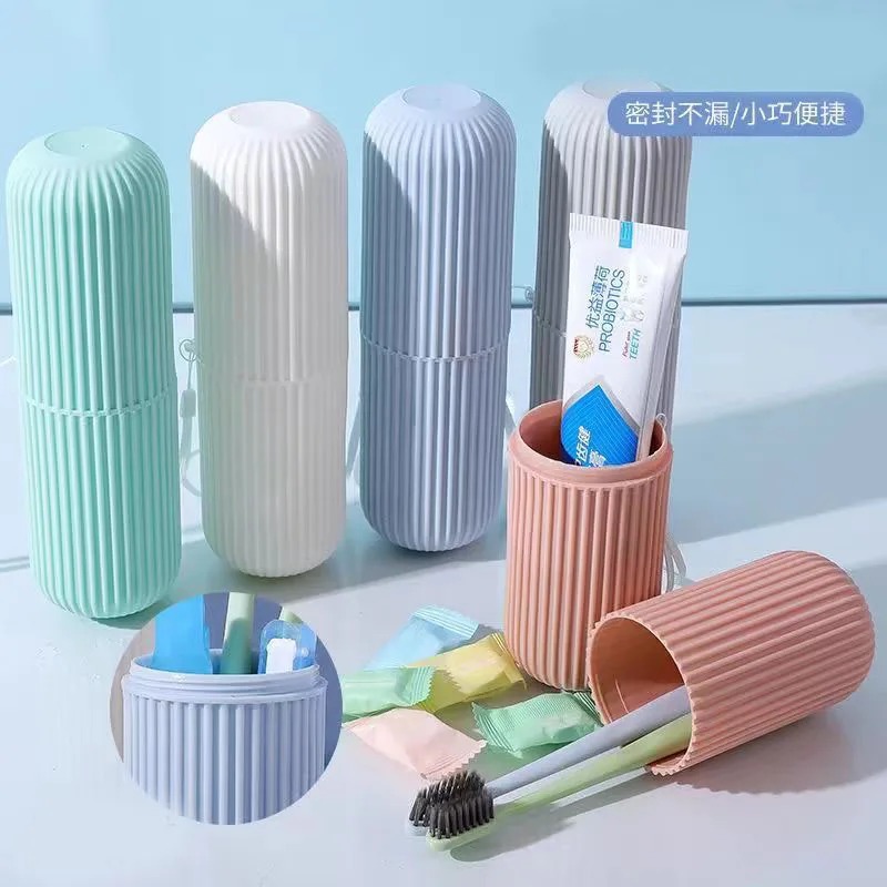 

Travel Portable Toothbrush Cup Bathroom Toothpaste Holder Storage Case Box Organizer Travel Toiletries Storage Cup New Creative