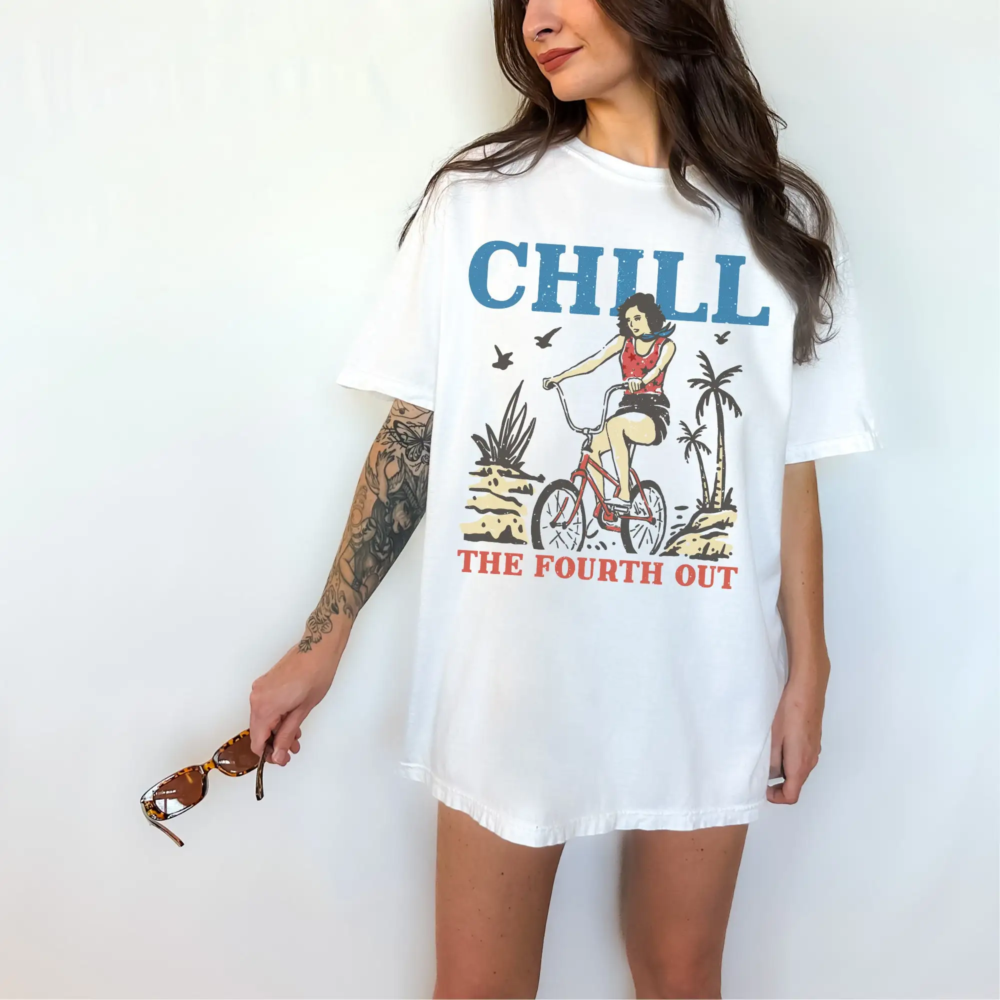 Retro America T Shirt The Beautiful 4Th Of July Fourth Patriotic Usa Chill Out Trendy Vsco Summer