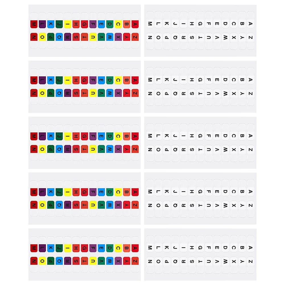 

30 Sheets Letters Page Markers Alphabet Tabs Sticky Book Tabs Practical Safe Use for Teachers Office Staff