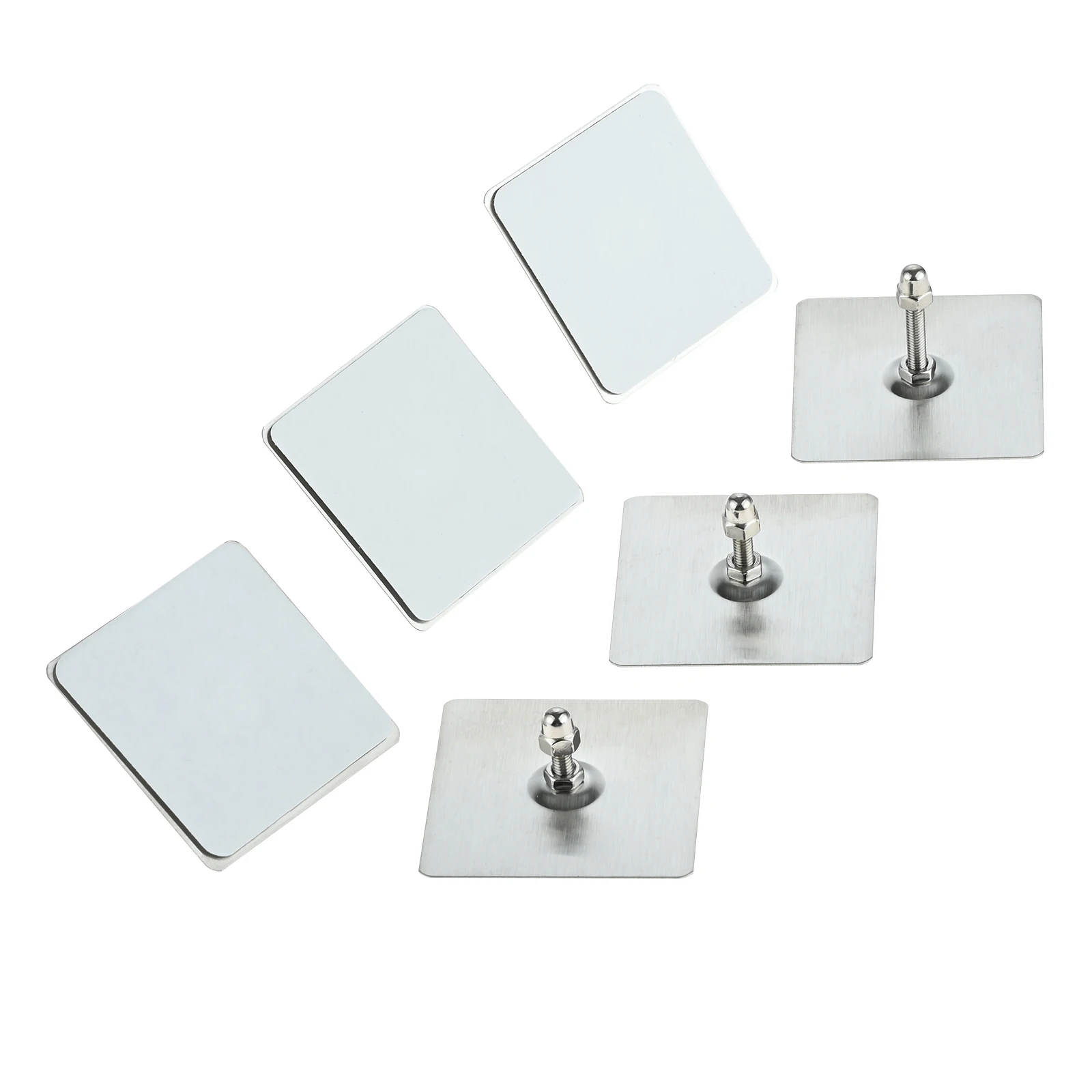 2pcs Punch-Free Screw Stickers Wall Screws Hanging Nails Hook With/Without Adhesive Photo Frame Hang Kit