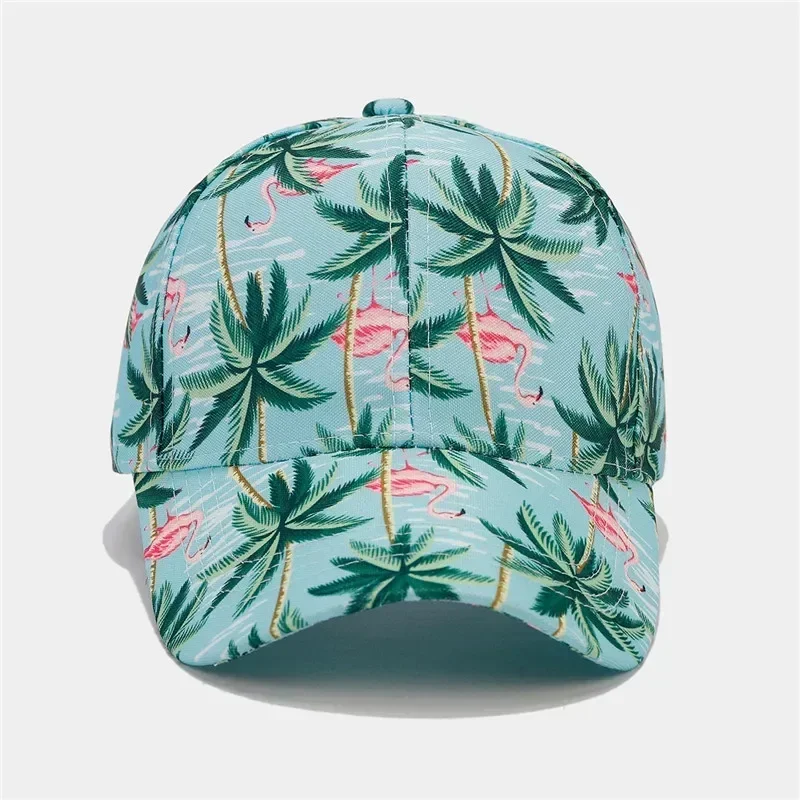 Four Seasons Polyester Print Casquette Baseball Cap Adjustable Outdoor Snapback Hats for Men and Women 17