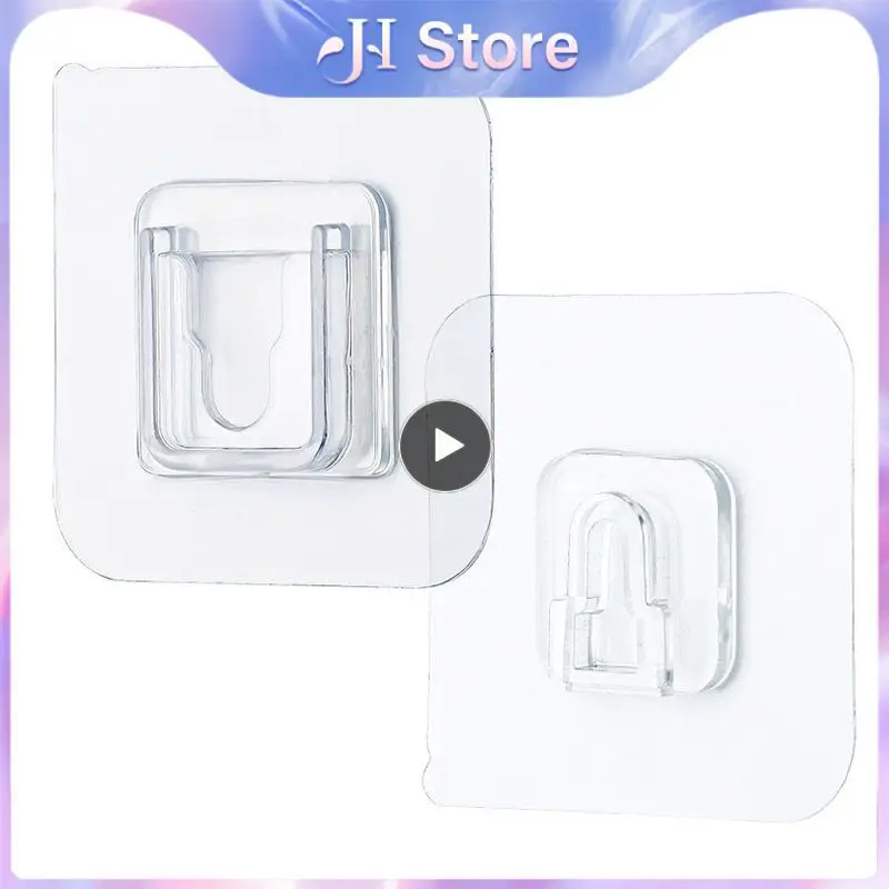 Double-sided Adhesive Versatile Powerful Stickiness Wall Storage Holder Transparent Invisible Suction Cup Wall Hooks Hanger
