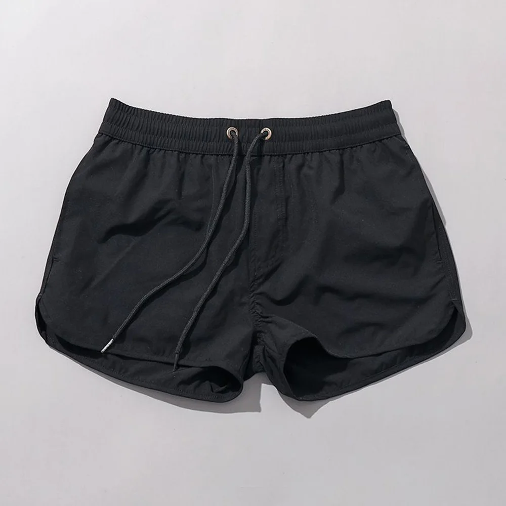 Pantalones cortos deportivos para hombre, Shorts de entrenamiento para gimnasio, exteriores, bañadores de playa de secado rápido, lisos, ligeros, 2024