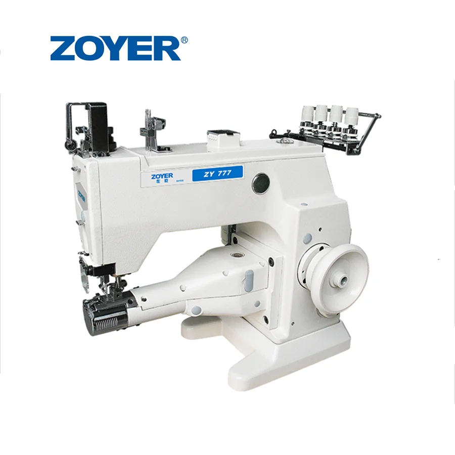 ZY777 Auto Thread Trimming Industrial Interlock Sewing Machine For T-Shirt Cuffs
