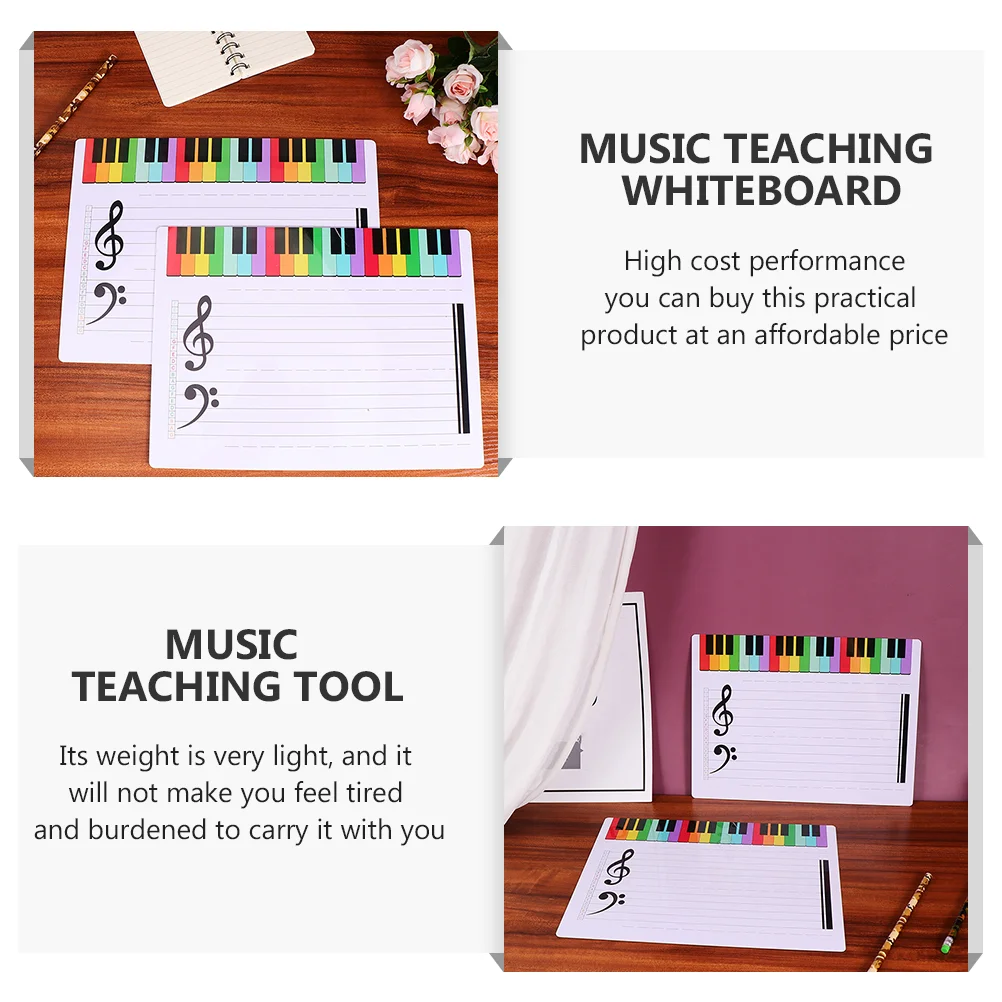 Exercise Board Practice Tool Reusable Staff Portable Stave Teaching Writable Whiteboard Musical Erasable Note Notation Key