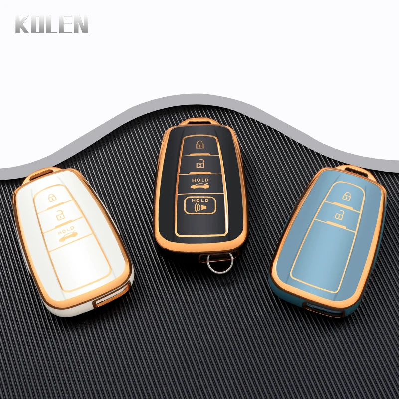 Funda de TPU para mando a distancia de coche, carcasa a la moda para Toyota Corolla Prius Camry CHR C-HR RAV4 Altis Land Cruiser Prado, sin llave
