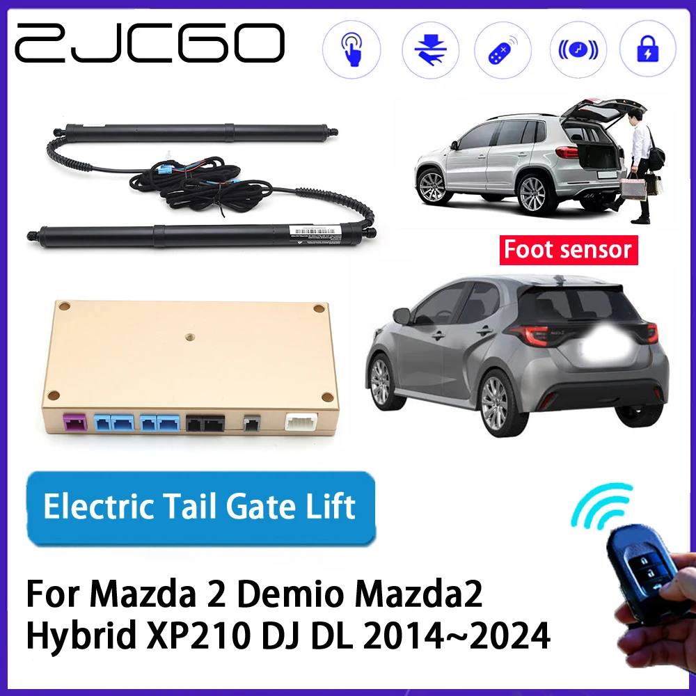 ZJCGO Auto Trunk intelligent Electric Tail Gate Lift Automatic Tailgate for Mazda 2 Demio Mazda2 Hybrid XP210 DJ DL 2014~2024