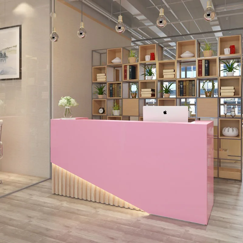 us-European-style Modern Simple Company Store Beauty Salon Reception Desk！