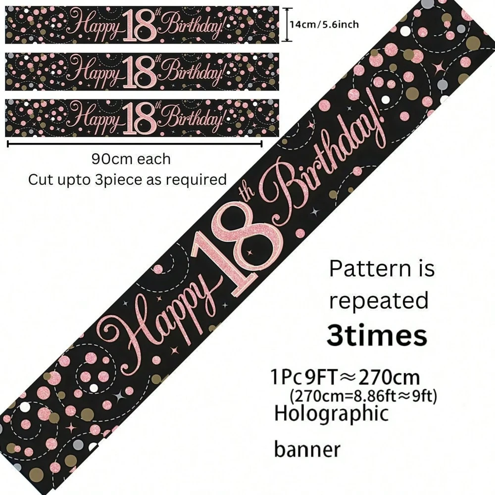 1pc Banner Holografik Selamat - Science Of Happiness ulasan dan harga