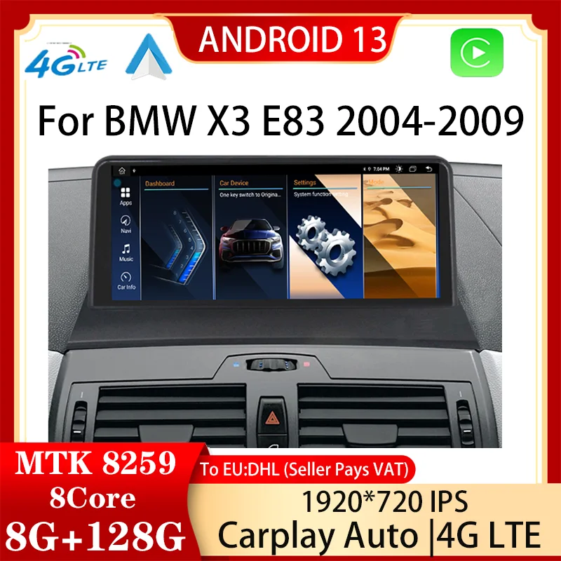 

Factory Price 12.5" For Bmw X3 E83 ID8 UI Car Video Player Android13 Bluetooth GPS Navigation Screen Apple Carplay Auto WIFI 4G