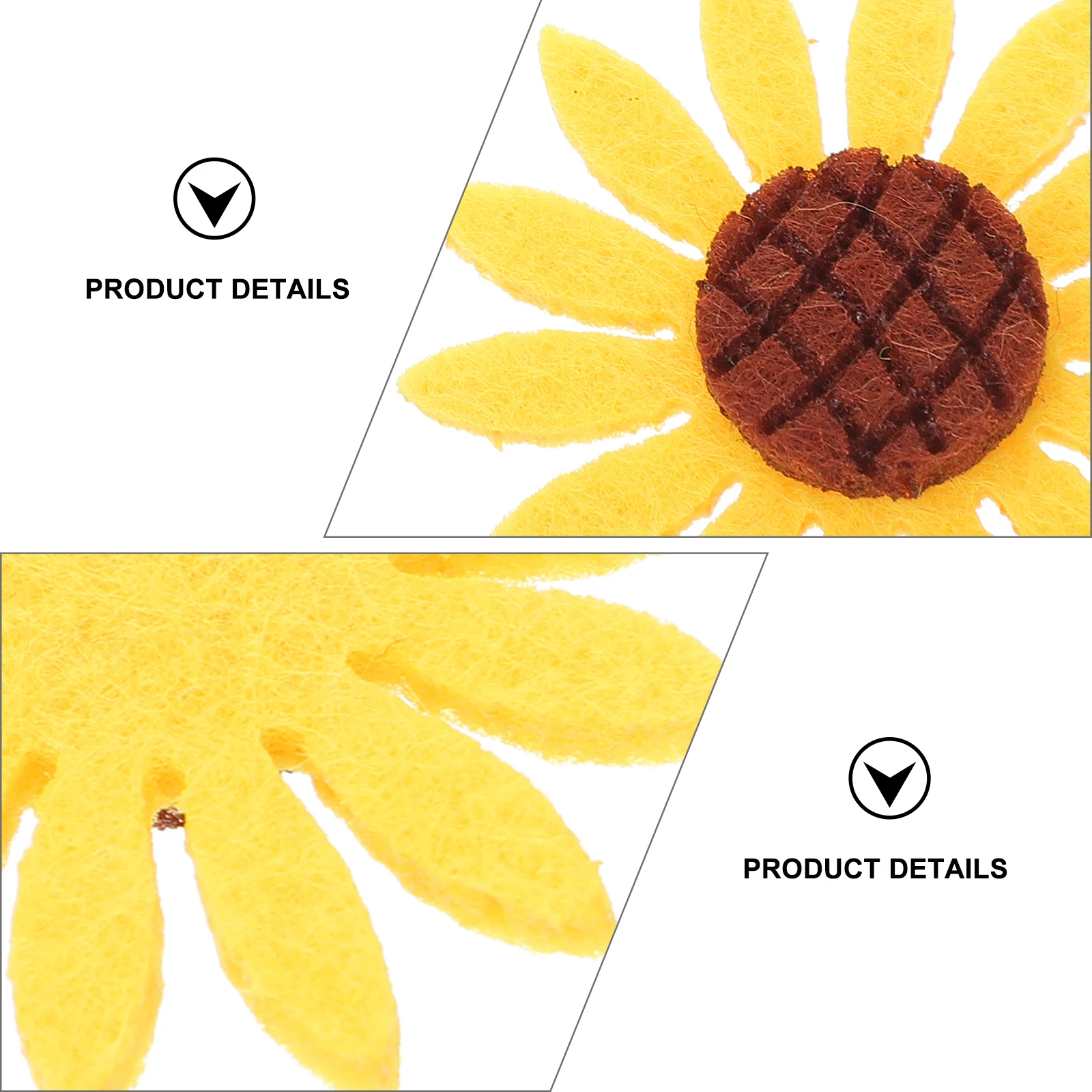 

15 Pcs Sunflower Fabric Patches Large DIY Clothing Accessories Banner Repair Material Elastic Supplies