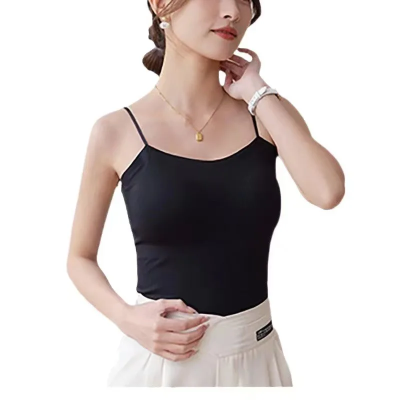 Einteiliger Weste-BH Damen Sommer Basisschicht Anti-Licht Walking Brtte Strapl Sl U-Neline Inner Wear Korean Sle
