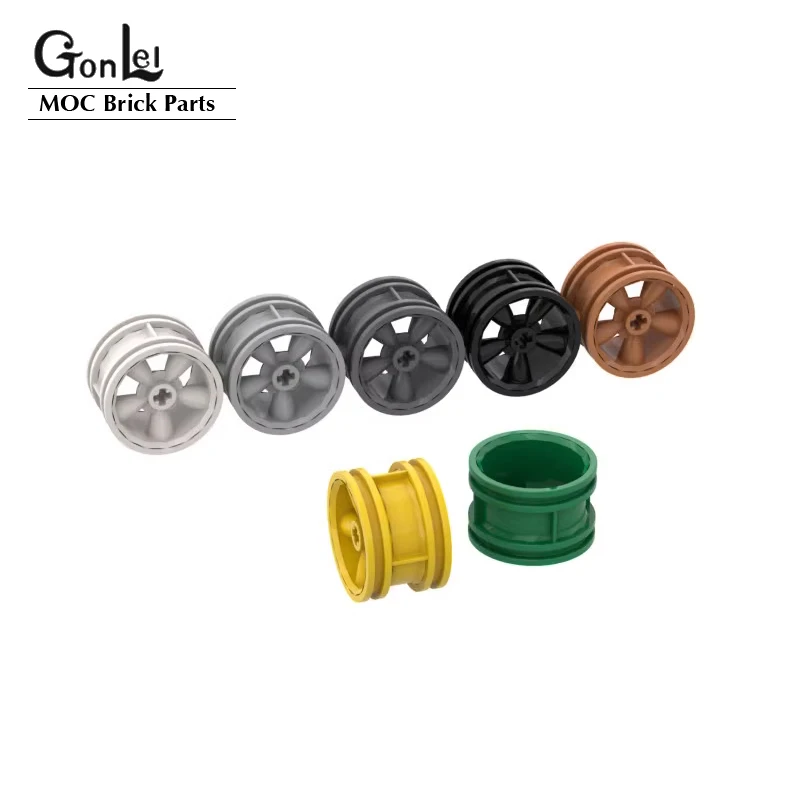 4Pcs/lot Technical Wheels & Tyres Parts 42716 Wheel 30x20 5-Spoke Compatible Tyre 44309 55976 15413 fit 10295 Cars Model Toys