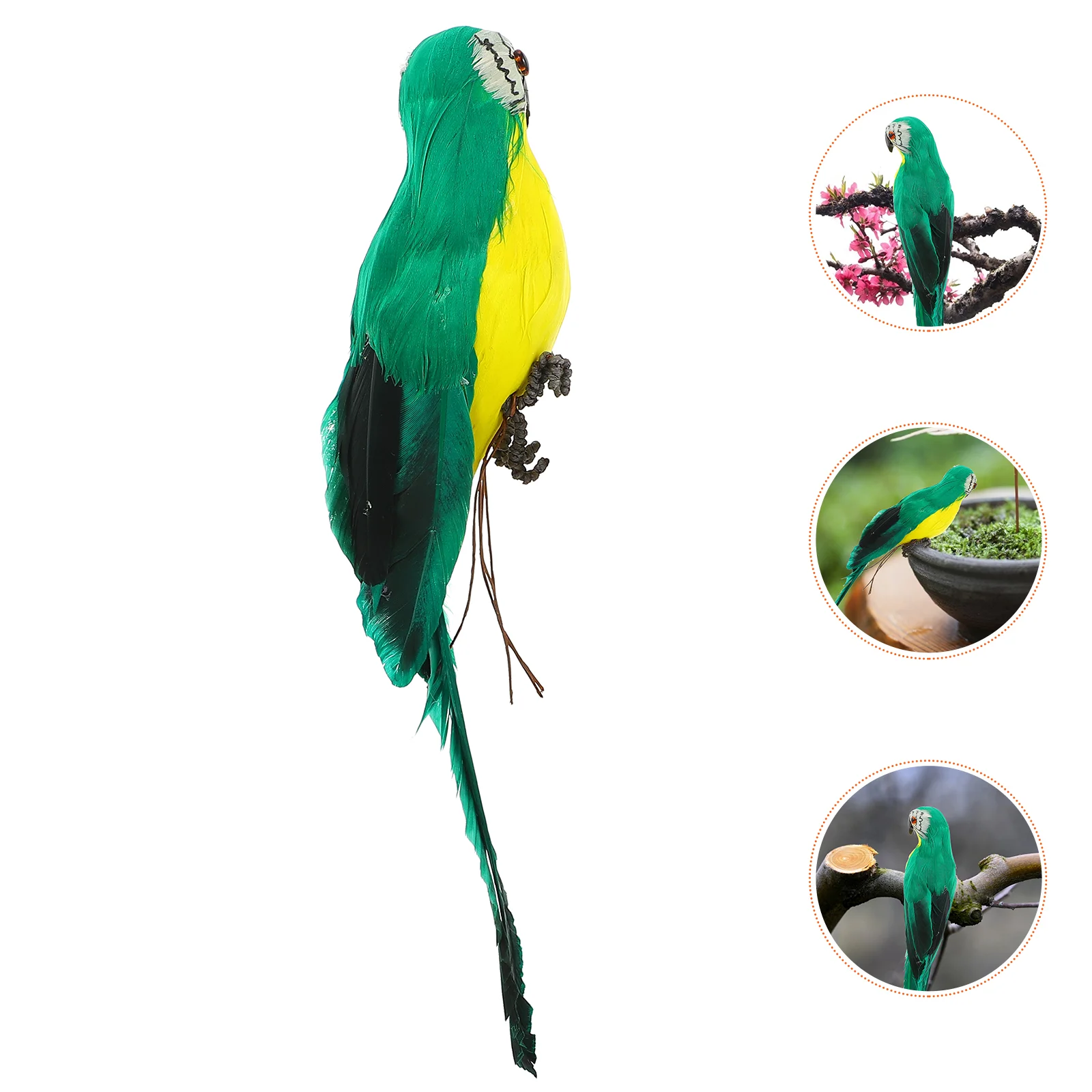 

Simulation Parrot Natural Decor Garden Bird Ornament Animal Craft Model Eco-friendly Adornment Foam Tree Outdoor