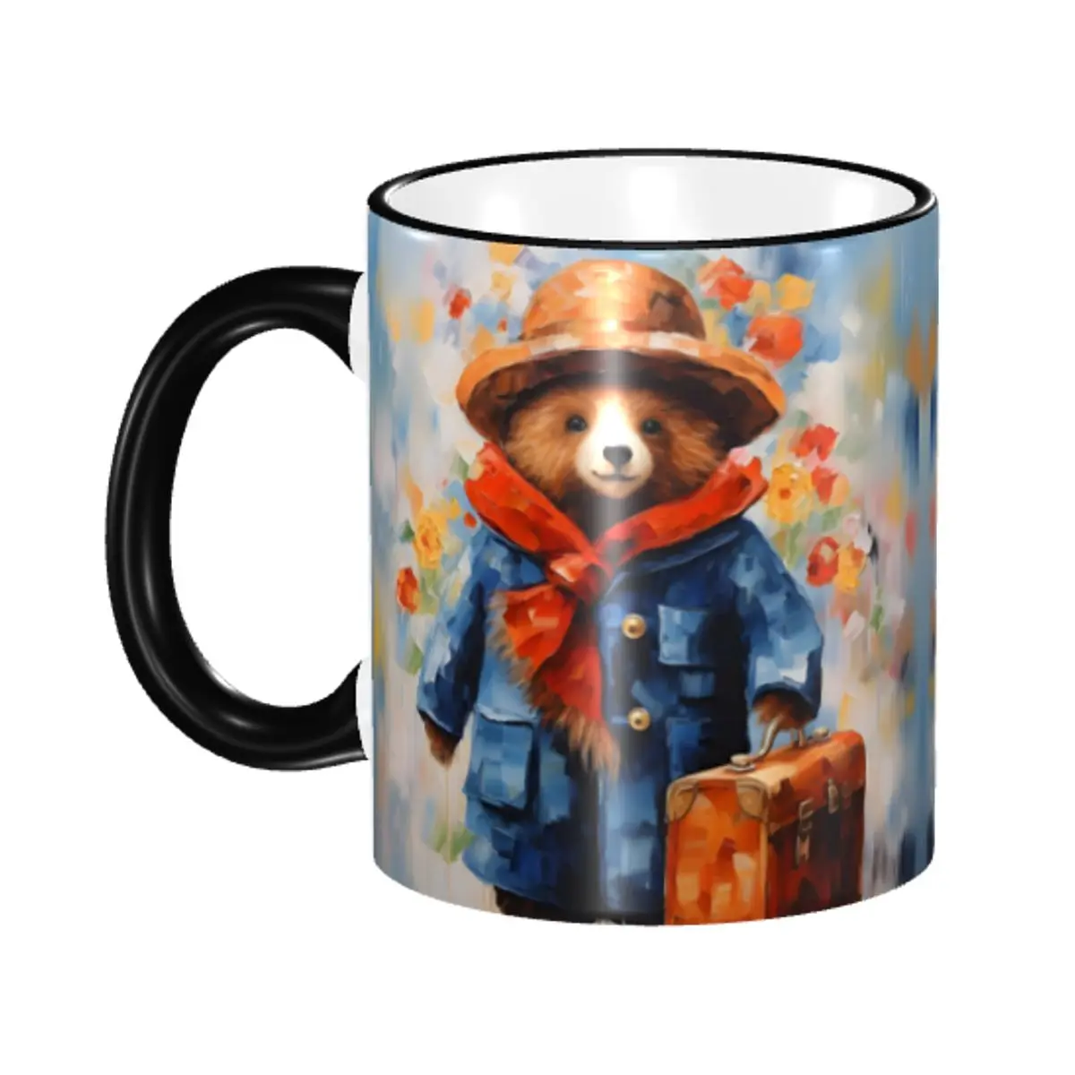 

Personalized P-Paddingtons Cute Bear Coffee Mugs DIY Cartoon Plush Doll Pattern Ceramic Tea Milk Cups