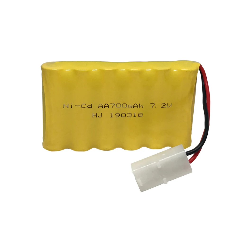 7.2V battery for RC boat model car electric toy tank 7.2V 700mah NI-CD AA battery nicd batteries pack  SM JST EL-2P L6.2-2P plug