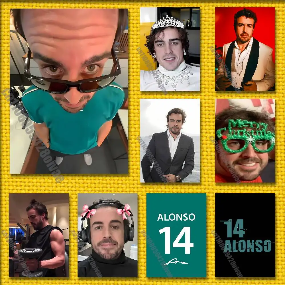 

F-Fernando A-Alonso Poster Wall Sticker For Bedroom 30x40cm Self-adhesive Decorative Fans Playbill Cover