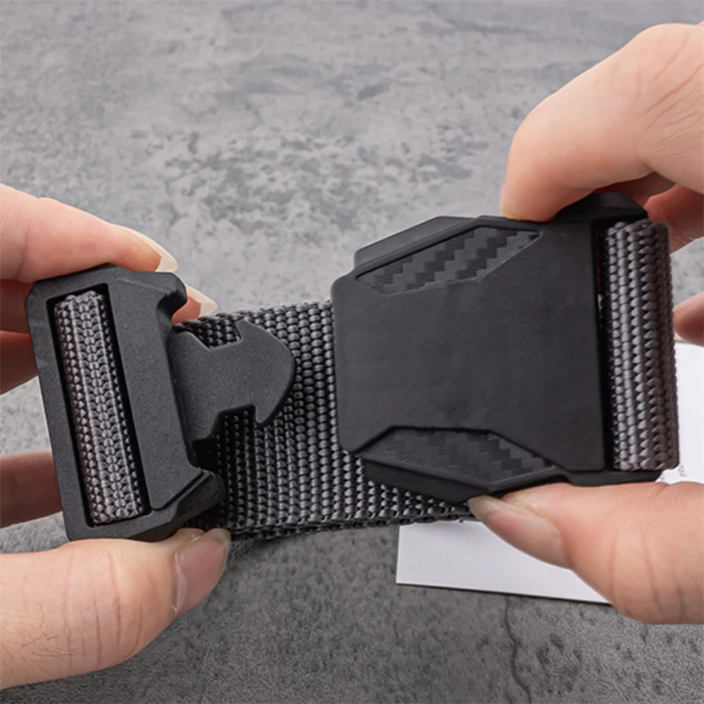Mannen Outdoor Tactische Riem Snelsluiting Casual Sport Nylon Canvas Riemen Multifunctionele Jacht Geweven Militaire Riem