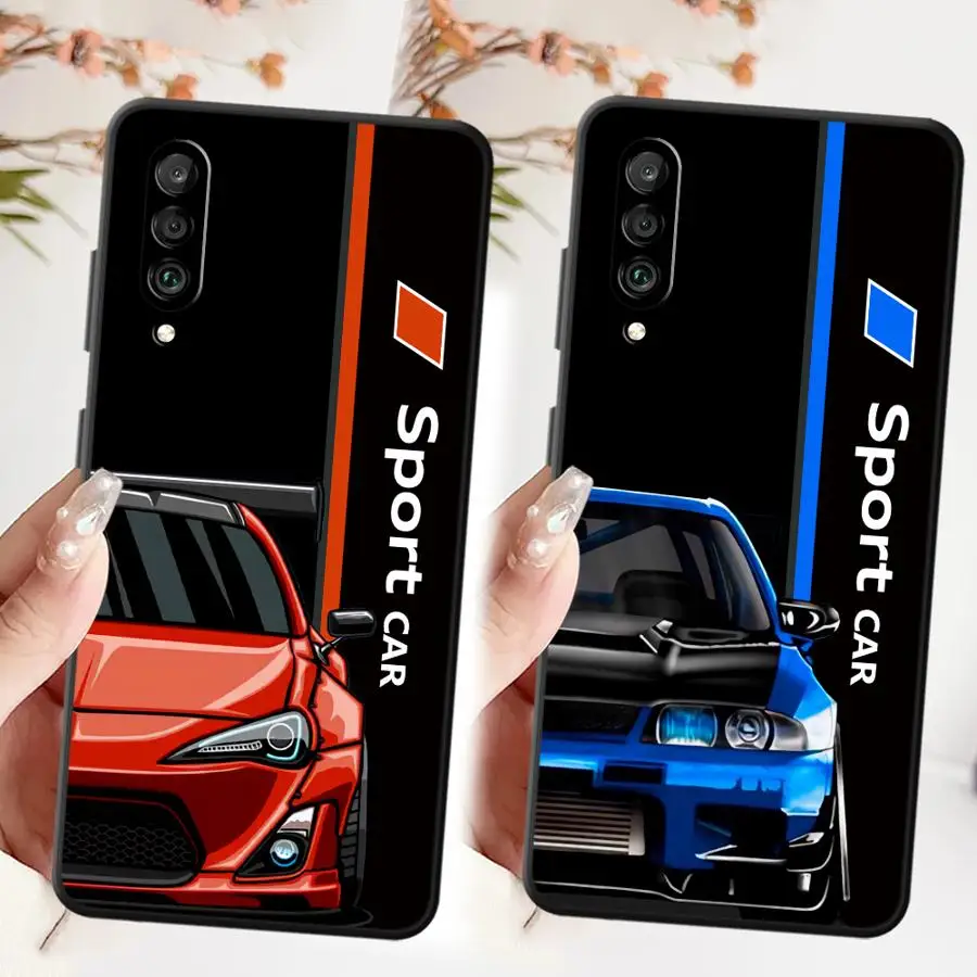 

Спортивный автомобильный чехол Jdm для Huawei P20 P40 Lite P30 P20 Pro P20 Lite 2018 P Smart 2019 Soft Shell