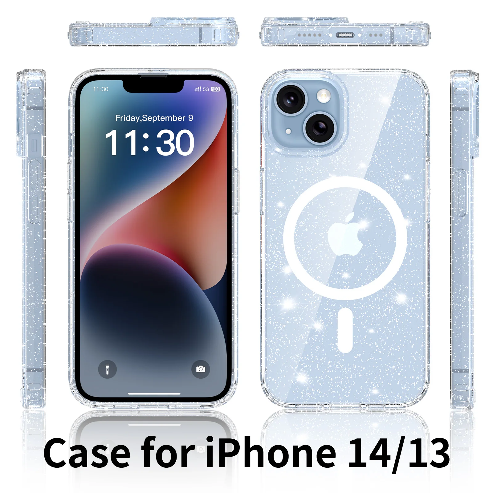 Clear Glitter Bling Sparkly Ca - Phone Accessories Magnetic ulasan dan harga