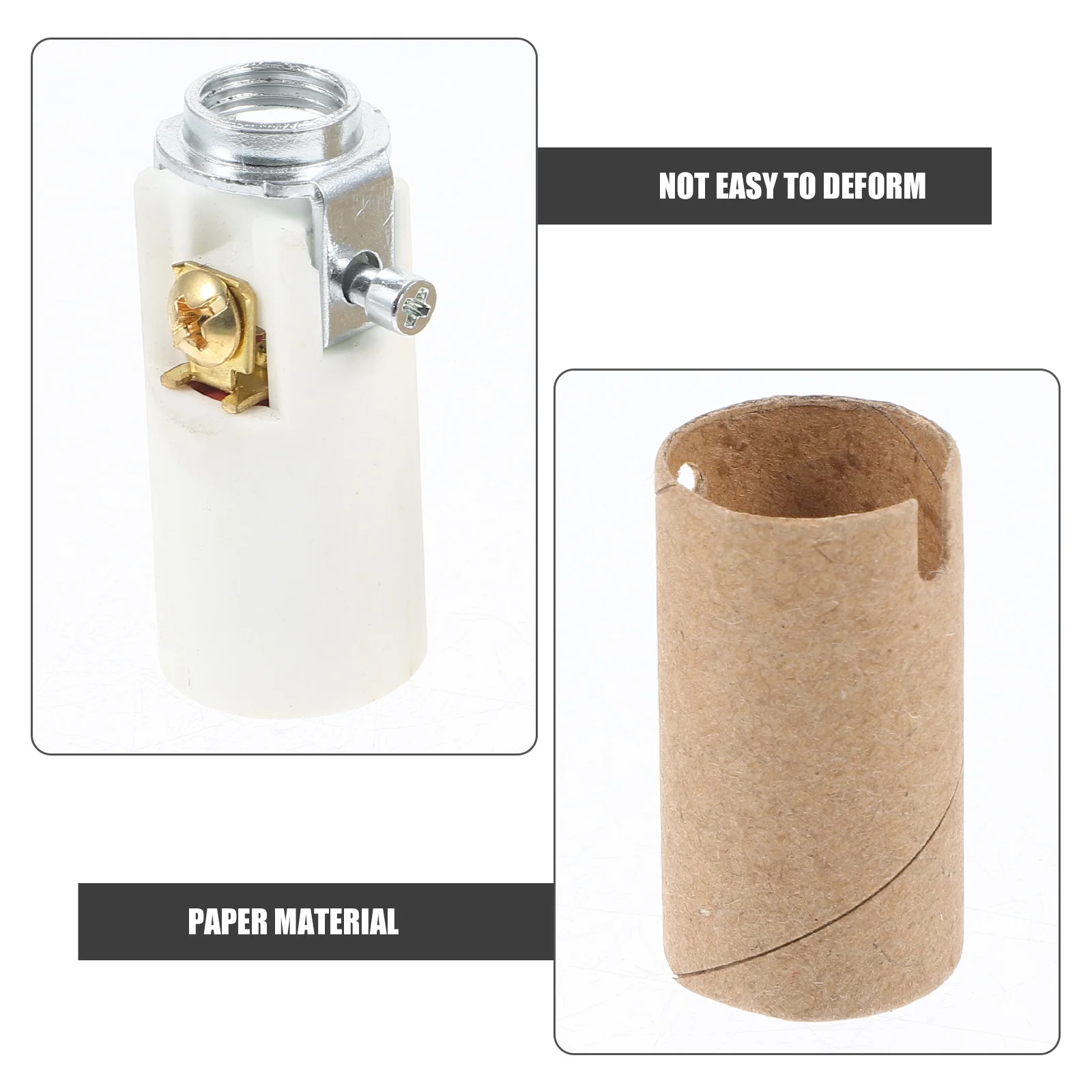 

6Pcs Candelabra Socket E12 Base Durable Ceramic Paper Light Bulb Holder Lamp Making Repair Parts Candelabra Socket Replacement