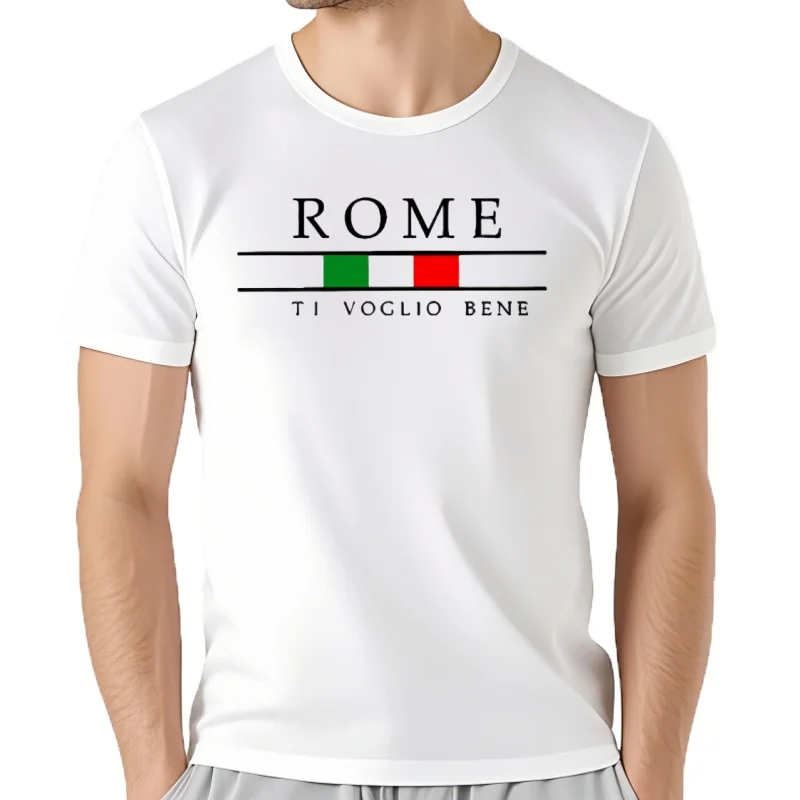 Camiseta holgada de manga corta con cuello redondo para hombre, 100% algodón, con estampado de alfabeto romano grande,