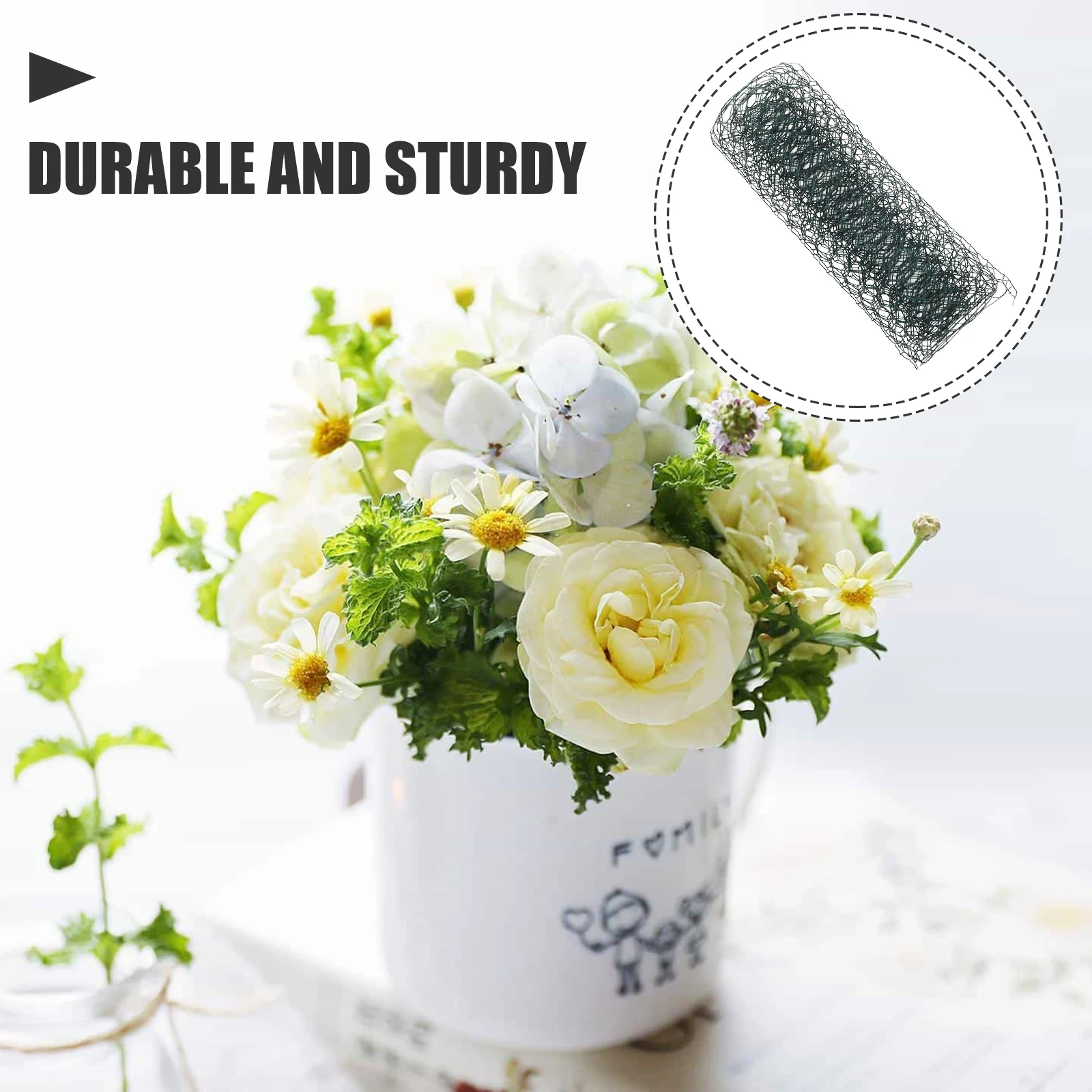 2-rollen bloemengaas, zwaar ijzeren gaas voor bloemstuk, doe-het-zelf ambachten, kerstkrans en woondecoratie