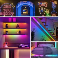 WS2812B WS2811 DC5V Round Reticulate Pattern Neon LED Strip 50Leds/m 360 Degree Smart RGBIC Flexible  Silicone Light Tape IP67 6