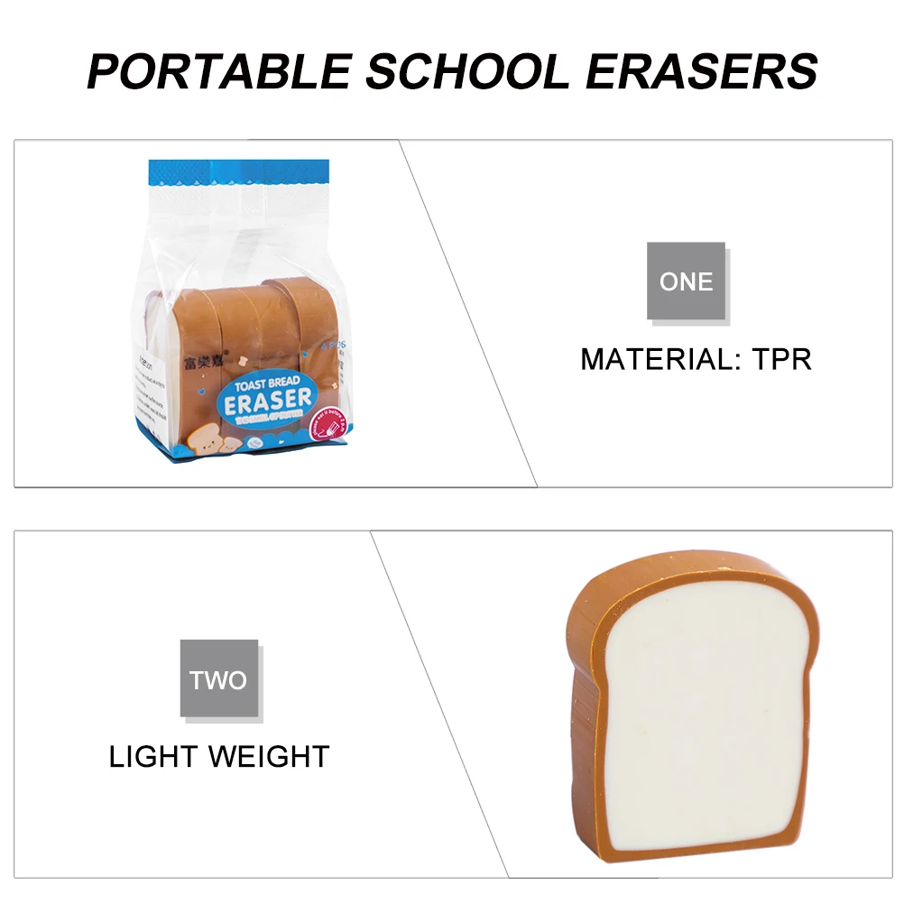 

12Pcs Cartoon Erasers Correction School Supplies Portable Kids Accessories Food Erasers Mini Ice Cream Set