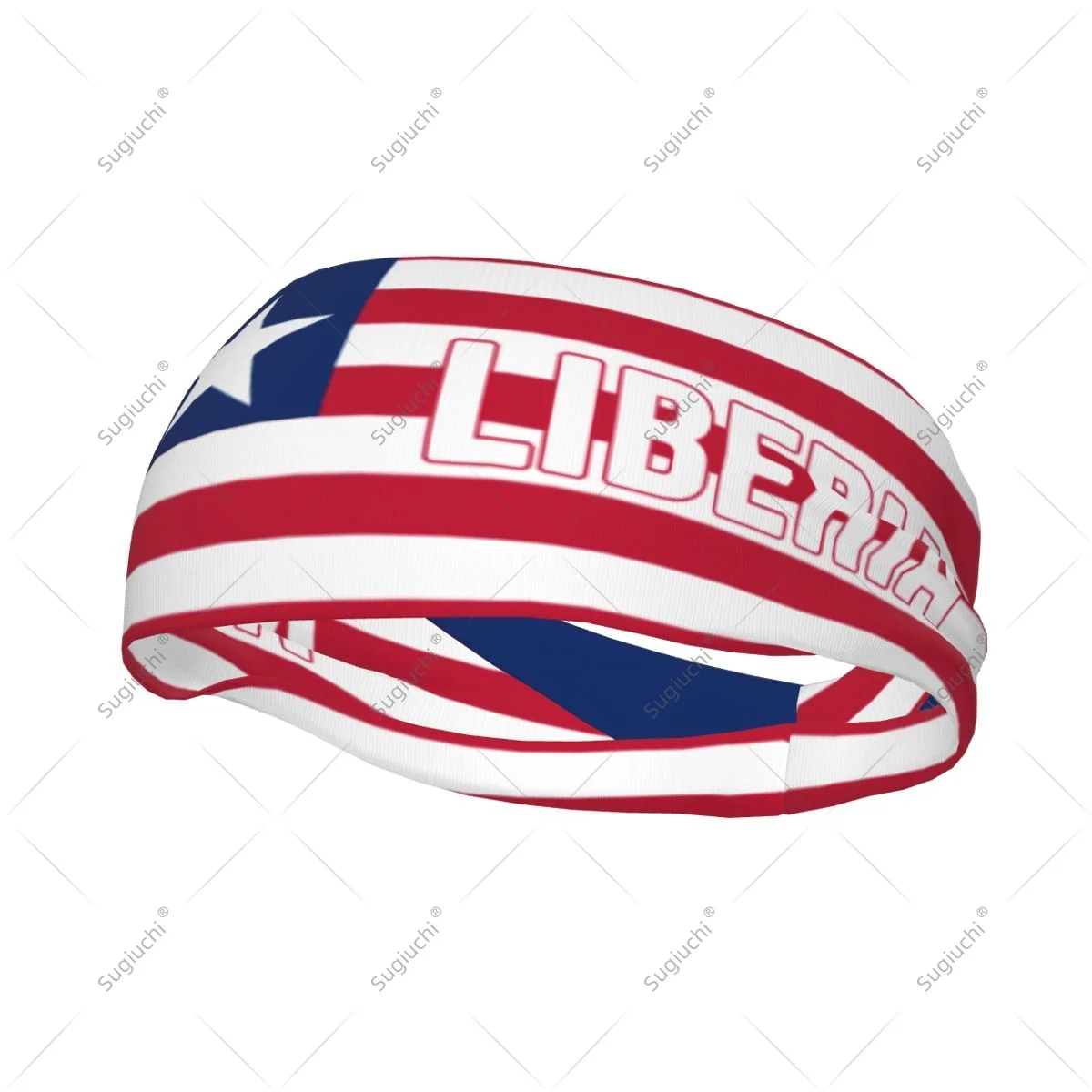 

Men Women Liberia Flag Elastic Wide Headbands For Yoga Fitness Tennis Running Gym Sports