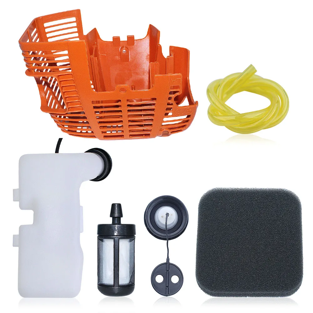 Gas Fuel Tank Cap Shroud Engine Cover Kit for Stihl FS75 FS80 FS80R FS85 FS85R Trimmer Brush Cutter 4137 350 0410 4137-080-1601