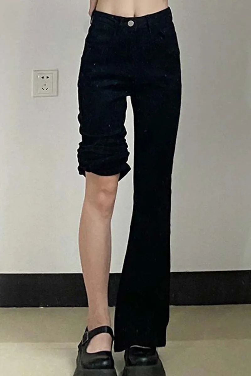 

High Waist Flared Jeans Women's plus Size Bla Slimming Cotton Stretch Denim Spring New Sle Ins Faion Ladies Jeans