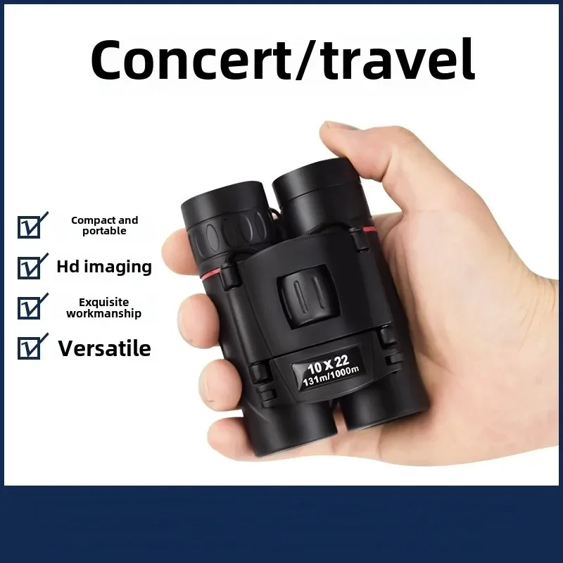 

10 × 22 Small Binocular Telescope HD Compact Pocket Telescope Vocal Concert Outdoor Sports Travel Gift