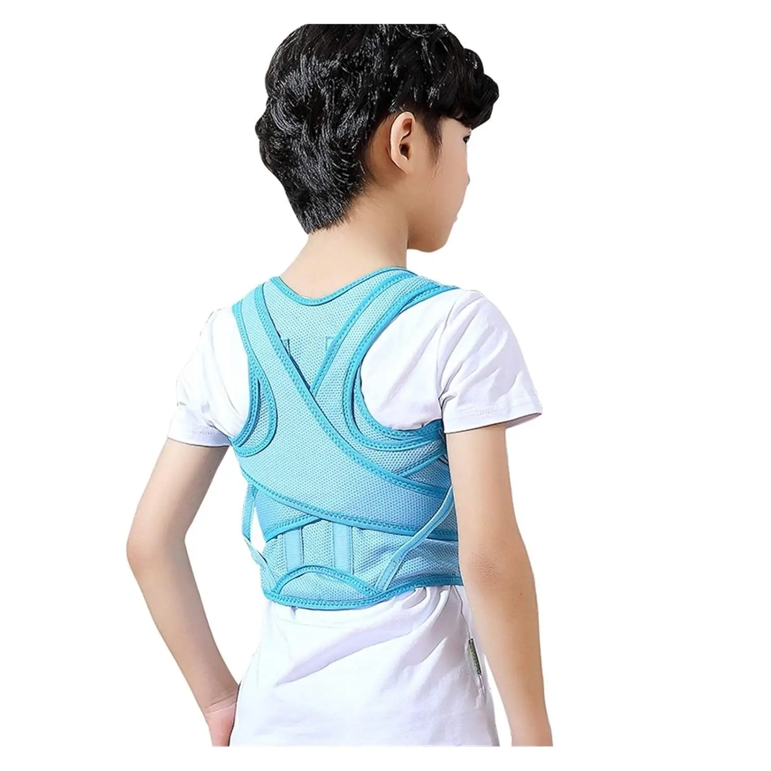 

Back Posture Corrector Corset Spine Belt Lumbar Back Posture Correction Bandage for Men Women Adult Children (Color Blue, Si