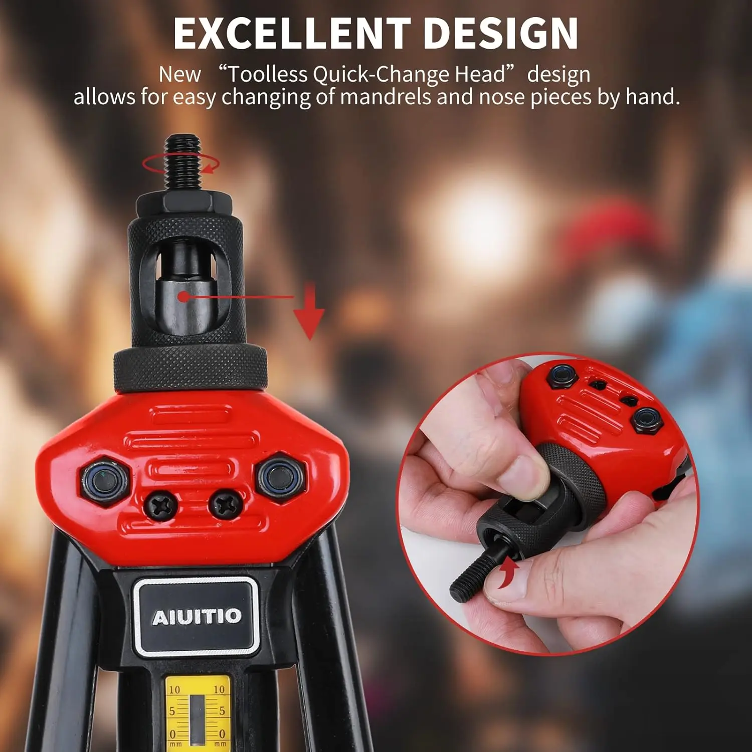 16" Rivet Nut Tool Kit with 13 Metric/SAE Mandrels, 200Pcs Rivnuts, and Rugged Case for Metal and Plastic Work