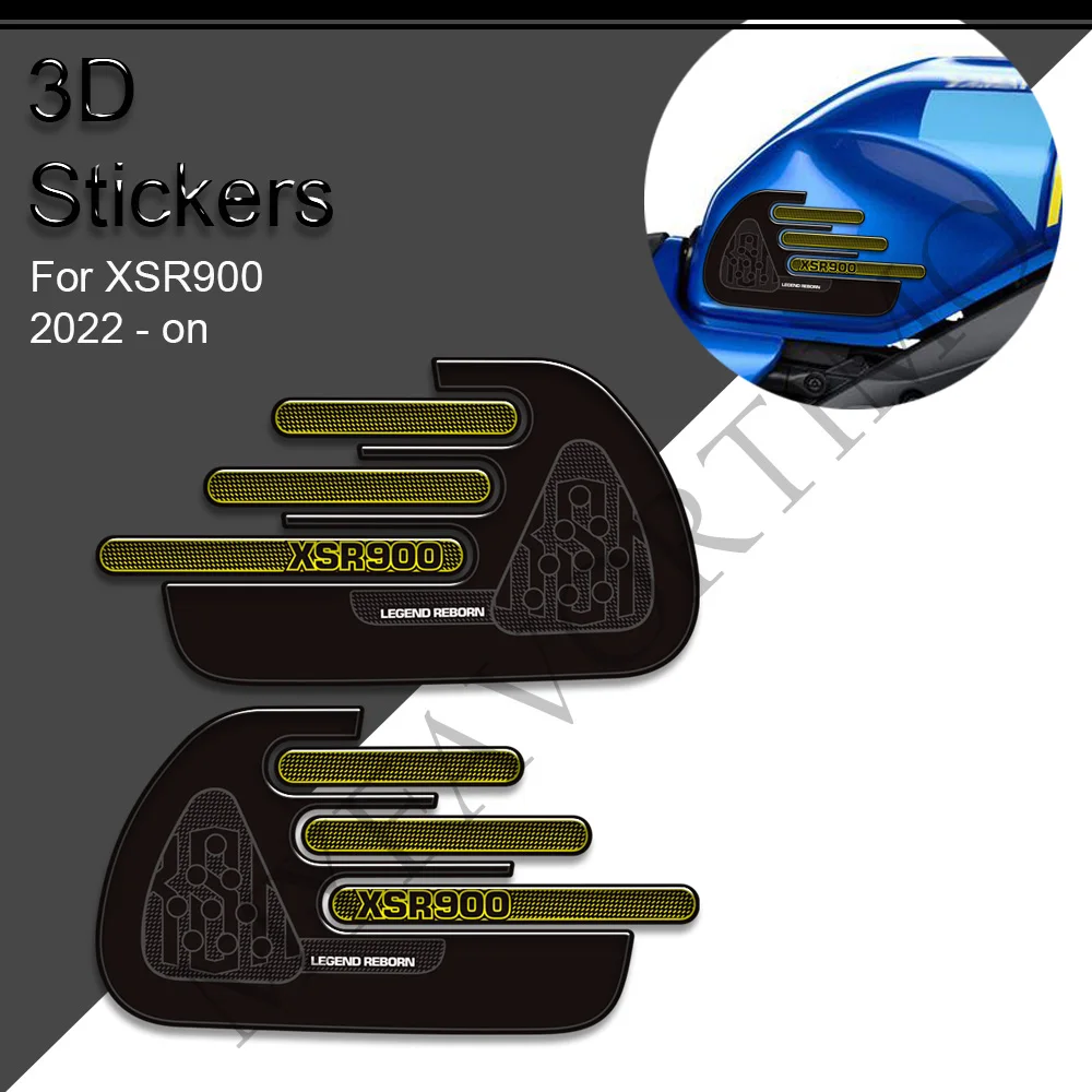 

For Yamaha XSR900 XSR 900 2016-2023 Motorcycle Protection Tank Pad Grips Gas Fuel Oil Kit Knee Stickers Decals