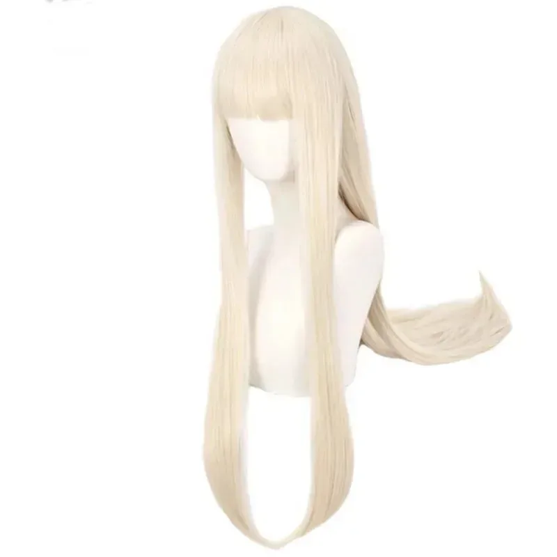 Yomotsuki Runa Cosplay Wig Milk Gold Color Synthetic Long Straight Wig Cheating Allowed Anime Coser High Quality Wig Daily Party