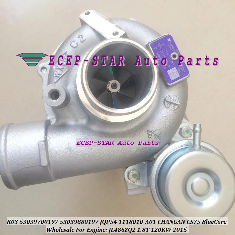 Turbo K03 5303-970-0197 53039700197 53039880197 JQP54 1118010-A01 1118010A01 For CHANGAN CS75 BlueCore JL486ZQ2 1.8T 120KW 2015-