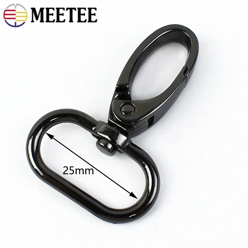 10/20/50Pcs Meetee 25mm Metal Lobster Clasp Swivel Snap Hooks Dog Buckle for Bag Hardware Parts Accessories Keyring Buckles