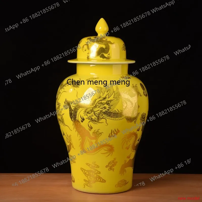H178Jar ceramic floor-to-ceiling large vase rich and auspicious interior decoration entrance ornament