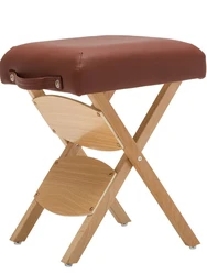 Tabouret de beauté pliable avec cadre en bois et cuir PU, banc de thérapie physique portable, tabouret spécial et valide, nouveau