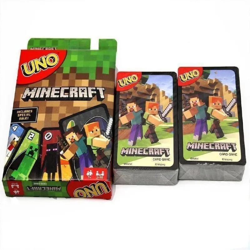 

UNO Genuine Solitaire Casual Board Game Poker Minecraft Theme Card Game Parent-Child Family Party Multi-person Interactive Gift