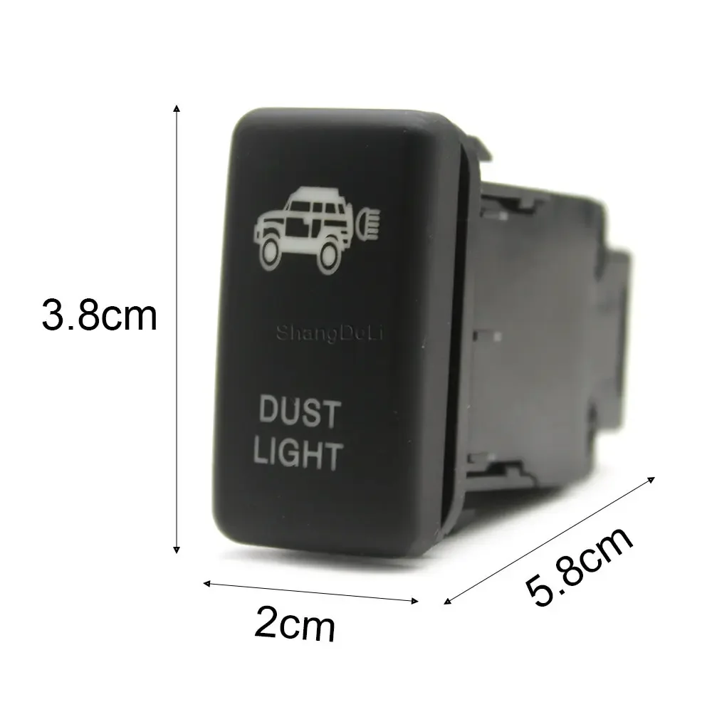 1 قطعة أضواء سقف مصد السيارة الغبار الصخور الزجاج الأمامي زر التبديل لتويوتا تاكوما لاند كروزر ريز هايلكس برادو 120 FJ كروز