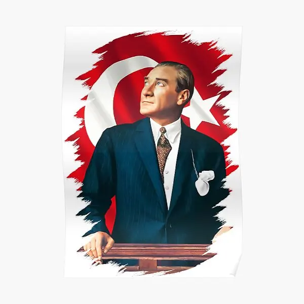 Mustafa Kemal Ataturk  Poster Print Modern Home Picture Wall Room Decoration Funny Decor Mural Painting Vintage Art No Frame