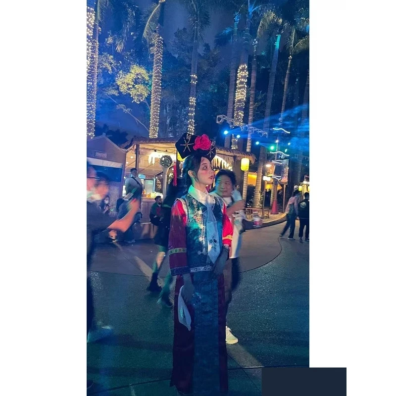 

Одежда с флагом Цин Динаса, женский костюм на Хэллоуин, древний костюм Gege, наряд для выступлений