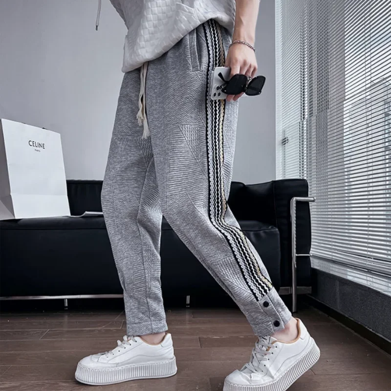 

Men's Sweatpants Jogger Trousers Stripe Man Sweat Pants Harem Athletic Sport Track Harajuku Baggy New Items in Casual Fashion