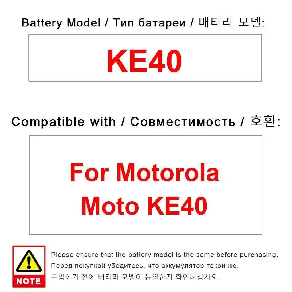 

Fast Charging For Motorola Moto KE40 Mobile Phone Battery 3000Mah Long Lasting