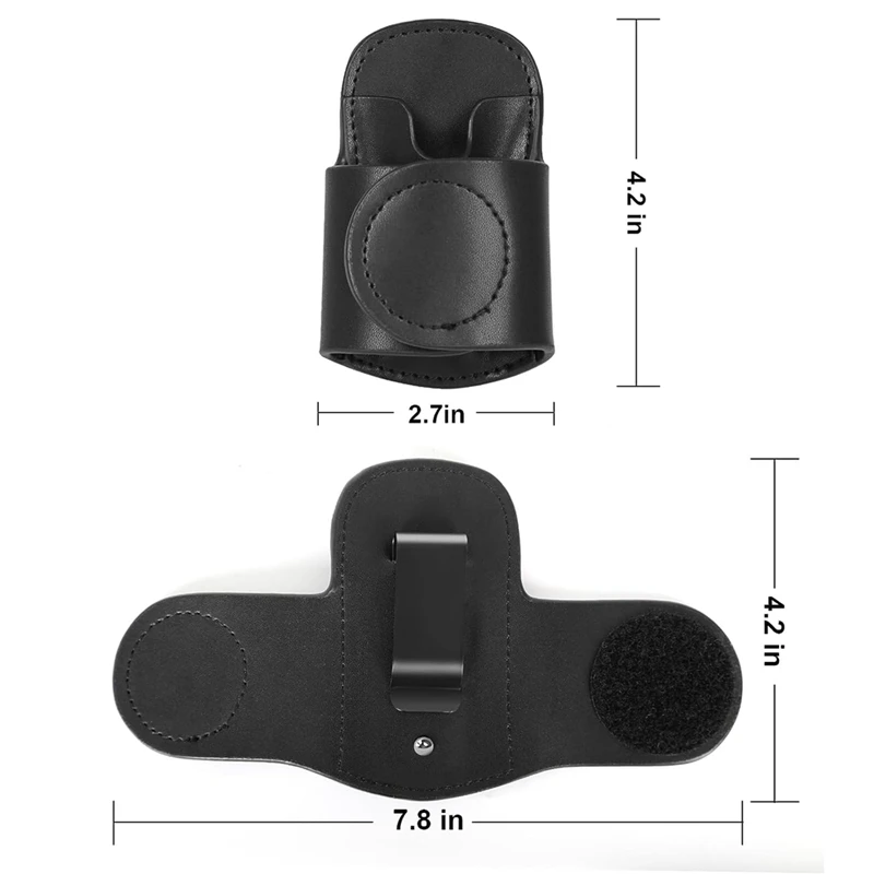Stethoscope Holder-Stethoscope Clip Hip Holder With Leather Stethoscope Holster For Littmann & Most Stethoscopes Black